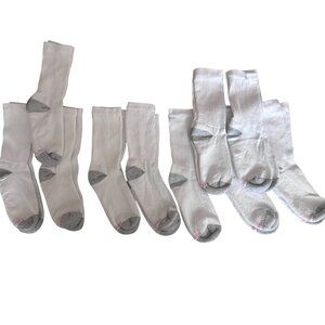 NWOT 10 Pair Hanes Women's Crew Socks Cushioned Athletic Socks Shoe Size 8-12